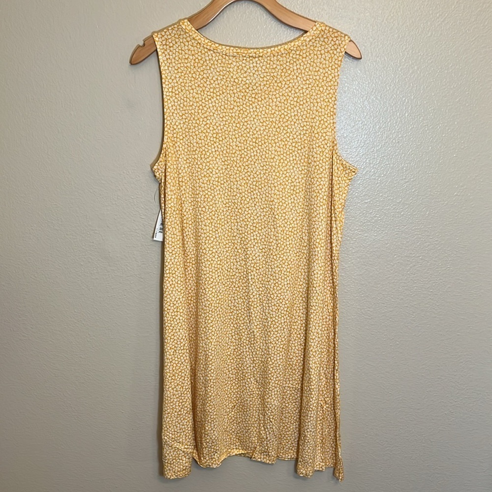 NWT Amazon Essentials Yellow Tulips Tank Swing Dress - Picture 7 of 12